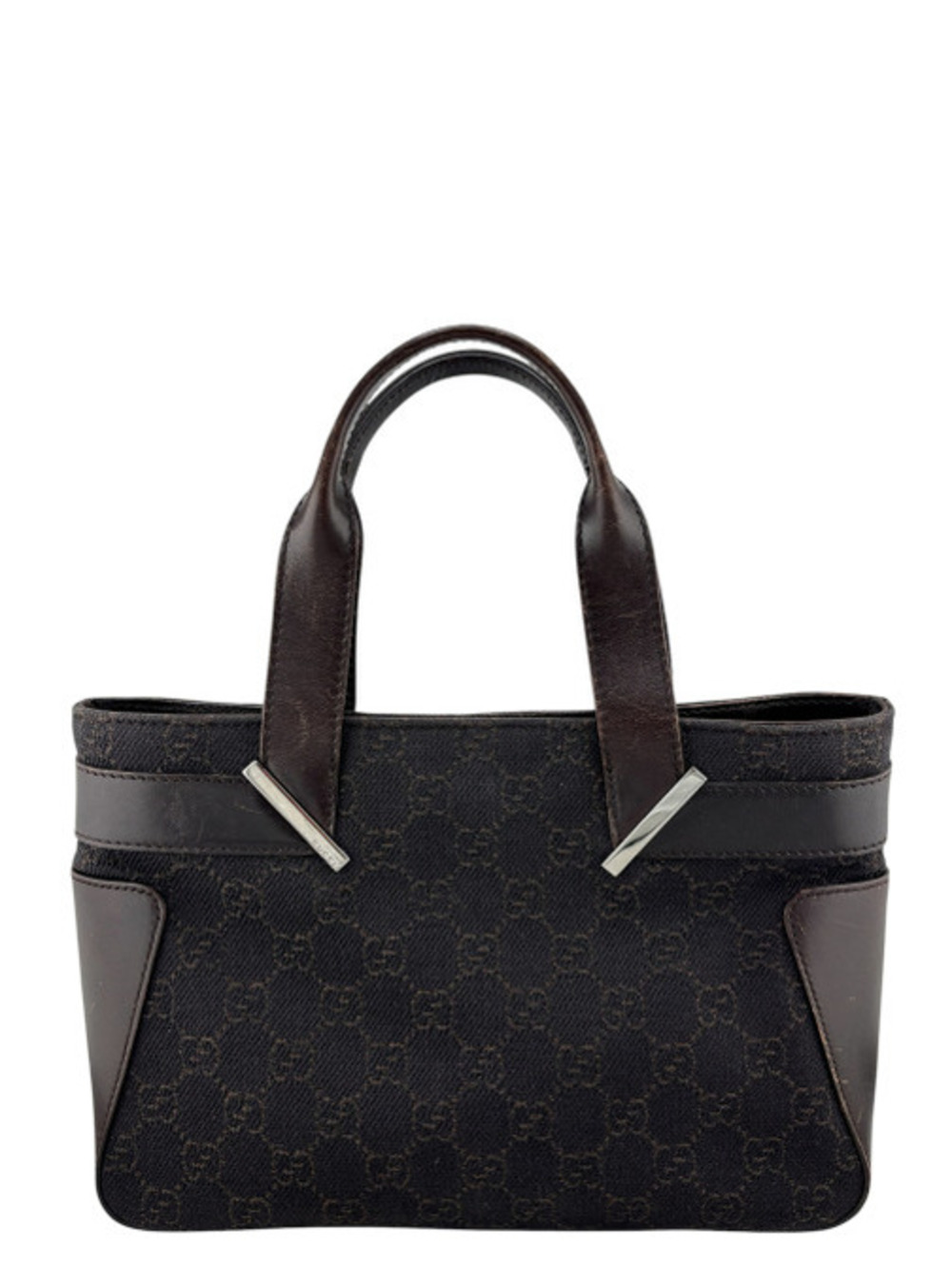 Gucci Vintage GG Canvas Top Handle Bag